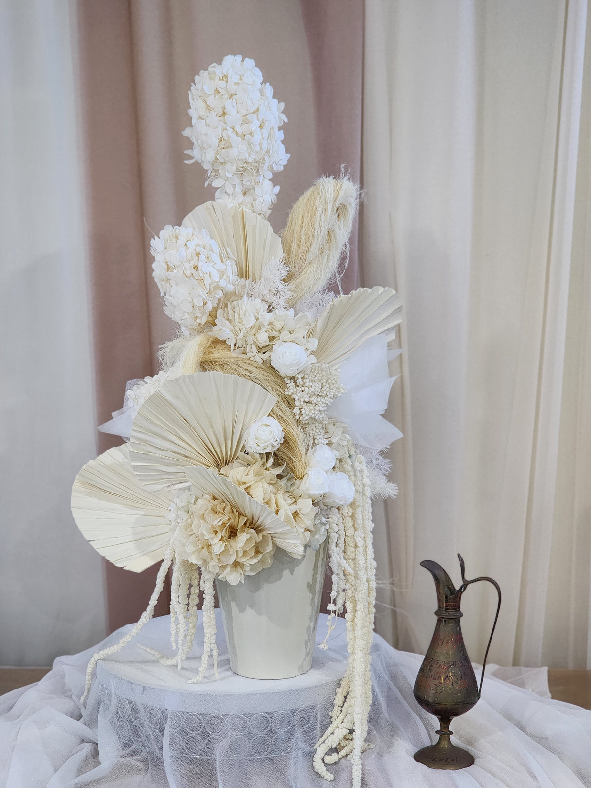All-White Luxury Preserved Flower Arrangement